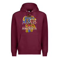 Burgundy she loves jesus Premium Hoodie - texasbilliewilder