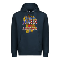 Navy she loves jesus Premium Hoodie - texasbilliewilder