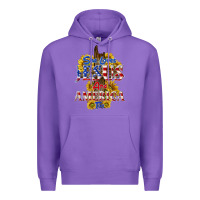 Purple she loves jesus Premium Hoodie - texasbilliewilder