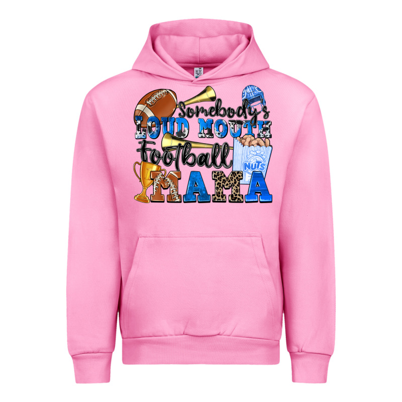 Somebody's Loud Mouth Football Mama Urban Hoodie by Zillion Design Studio | Teevron