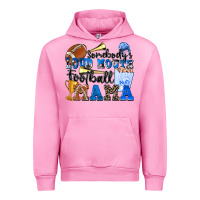 Fuchsia Pink somebody's loud mouth football mama Urban Hoodie - Zillion Design Studio