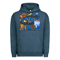 Pigment Midnight Navy somebody's loud mouth football mama Urban Hoodie - Zillion Design Studio