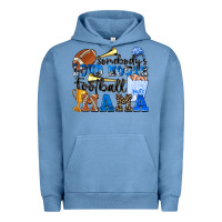 Pigment Pebble Blue somebody's loud mouth football mama Urban Hoodie - Zillion Design Studio