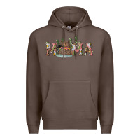 Coffee mama with bear and daisy Premium Hoodie - RanaPortraitStore