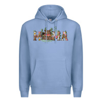 Colony Blue mama with bear and daisy Premium Hoodie - RanaPortraitStore