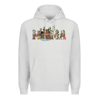 Dove Grey mama with bear and daisy Premium Hoodie - RanaPortraitStore