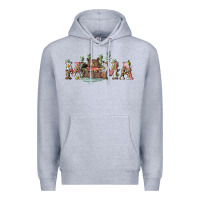 Heather Grey mama with bear and daisy Premium Hoodie - RanaPortraitStore
