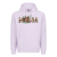 Lilac mama with bear and daisy Premium Hoodie - RanaPortraitStore