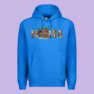 Mama With Bear And Daisy Premium Hoodie Designed By Ranaportraitstore