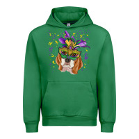Emerald mardi gras  mask beagle Urban Hoodie - RanaPortraitStore
