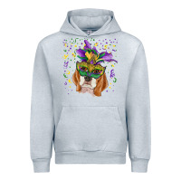 Heather Grey mardi gras  mask beagle Urban Hoodie - RanaPortraitStore