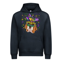 Navy mardi gras  mask beagle Urban Hoodie - RanaPortraitStore