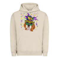 Pigment French Oak mardi gras  mask beagle Urban Hoodie - RanaPortraitStore