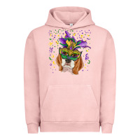 Pigment Salmon mardi gras  mask beagle Urban Hoodie - RanaPortraitStore