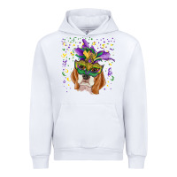 White mardi gras  mask beagle Urban Hoodie - RanaPortraitStore