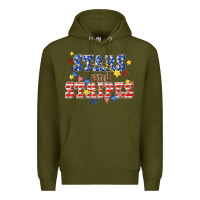 Army Green stars and striper billie wilder Premium Hoodie - texasbilliewilder