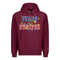 Burgundy stars and striper billie wilder Premium Hoodie - texasbilliewilder