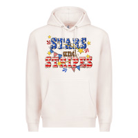 Pale Pink stars and striper billie wilder Premium Hoodie - texasbilliewilder