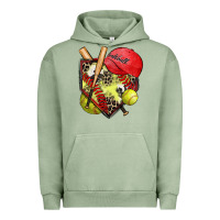 Pigment Oil Green softball home plate Urban Hoodie - Zillion Design Studio