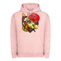 Pigment Salmon softball home plate Urban Hoodie - Zillion Design Studio