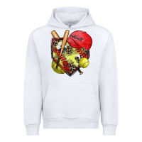 White softball home plate Urban Hoodie - Zillion Design Studio