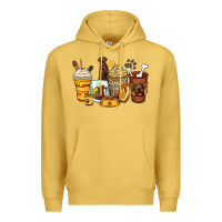 Antique Gold labrador retriever coffee cups Premium Hoodie - Zillion Design Studio