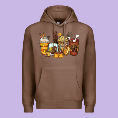 Labrador Retriever Coffee Cups Premium Hoodie Designed By Zillion Design Studio