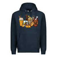 Navy labrador retriever coffee cups Premium Hoodie - Zillion Design Studio