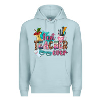 Blue Mist best teacher ever Premium Hoodie - AdoDesignShop