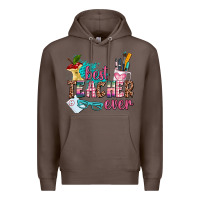 Coffee best teacher ever Premium Hoodie - AdoDesignShop