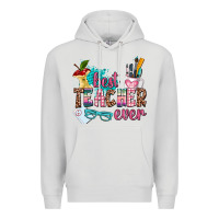 Dove Grey best teacher ever Premium Hoodie - AdoDesignShop