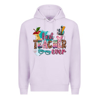 Lilac best teacher ever Premium Hoodie - AdoDesignShop