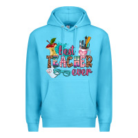 Ocean Blue best teacher ever Premium Hoodie - AdoDesignShop