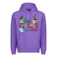 Purple best teacher ever Premium Hoodie - AdoDesignShop
