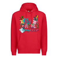 Red best teacher ever Premium Hoodie - AdoDesignShop