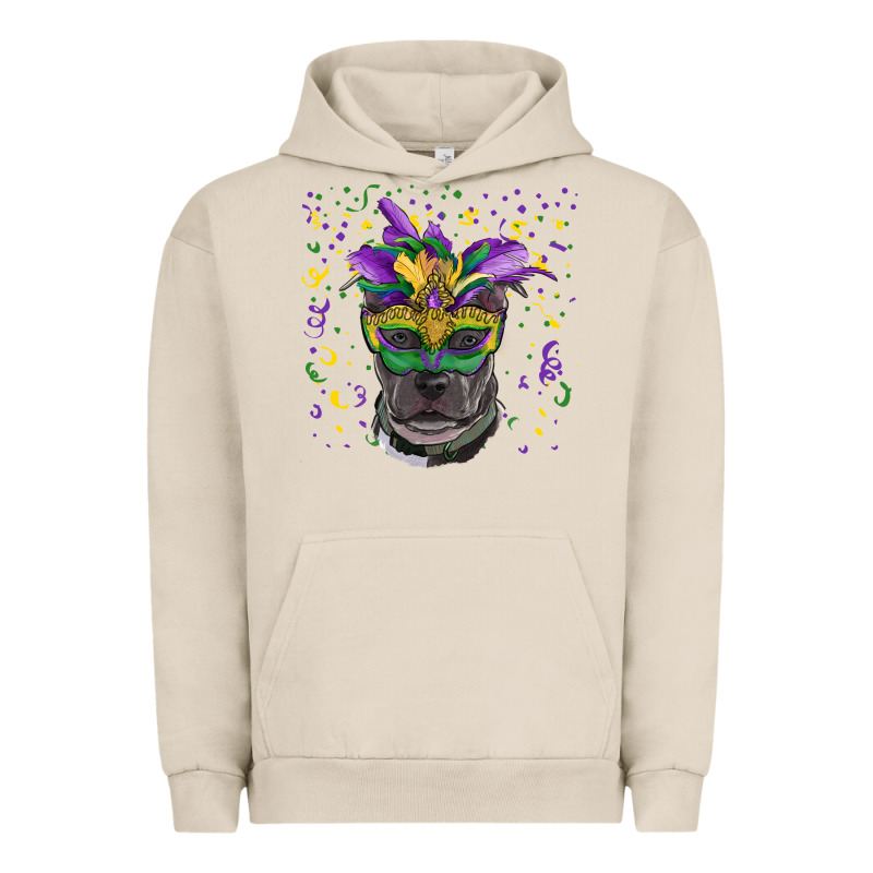 Mardi Gras  Mask Pitbull Urban Hoodie by RanaPortraitStore | Teevron