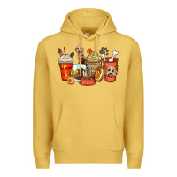 Antique Gold labradoodle coffee cups Premium Hoodie - Zillion Design Studio