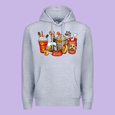 Labradoodle Coffee Cups Premium Hoodie Designed By Zillion Design Studio