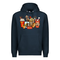 Navy labradoodle coffee cups Premium Hoodie - Zillion Design Studio