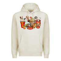 Oatmeal Heather labradoodle coffee cups Premium Hoodie - Zillion Design Studio