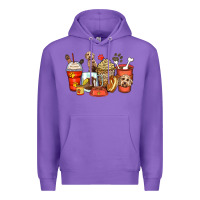 Purple labradoodle coffee cups Premium Hoodie - Zillion Design Studio