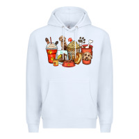 White labradoodle coffee cups Premium Hoodie - Zillion Design Studio