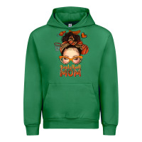 Emerald basketball messy bun mom Urban Hoodie - texasbilliewilder