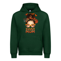 Forest Green basketball messy bun mom Urban Hoodie - texasbilliewilder