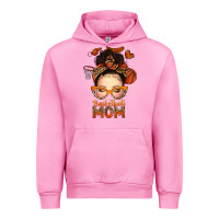 Fuchsia Pink basketball messy bun mom Urban Hoodie - texasbilliewilder