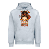 Heather Grey basketball messy bun mom Urban Hoodie - texasbilliewilder