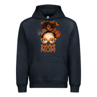 Navy basketball messy bun mom Urban Hoodie - texasbilliewilder