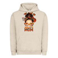 Pigment French Oak basketball messy bun mom Urban Hoodie - texasbilliewilder