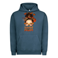 Pigment Midnight Navy basketball messy bun mom Urban Hoodie - texasbilliewilder