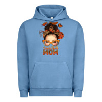 Pigment Pebble Blue basketball messy bun mom Urban Hoodie - texasbilliewilder